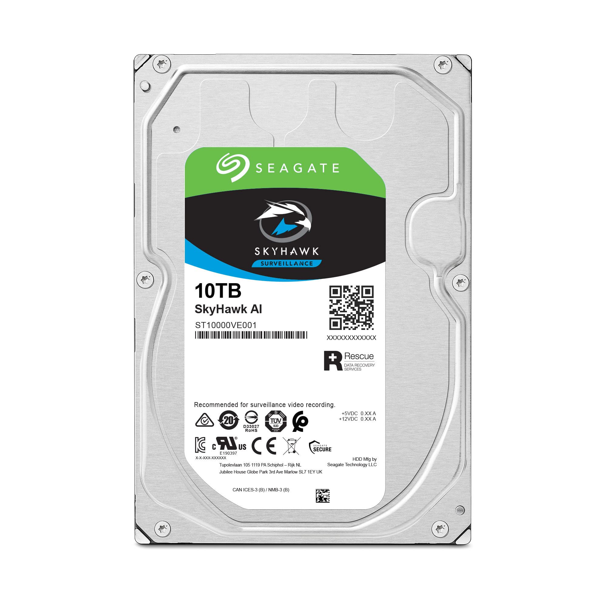 DISCO DURO SEAGATE SKYHAWK AI 10 TB PARA GRABACION DE VIDEO - Imagen 2